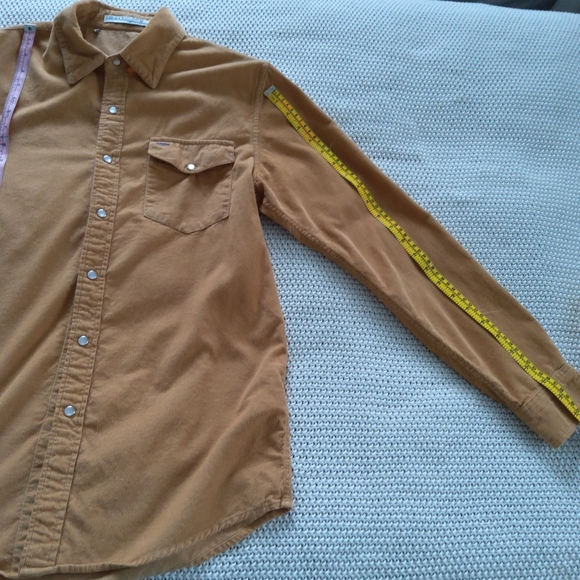 CRIQUET mens medium curduroy snap front shirt - Picture 2 of 6